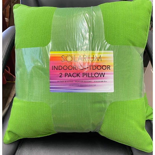 Solarium 2 Pack Pillow - 20 In X 20 In Green