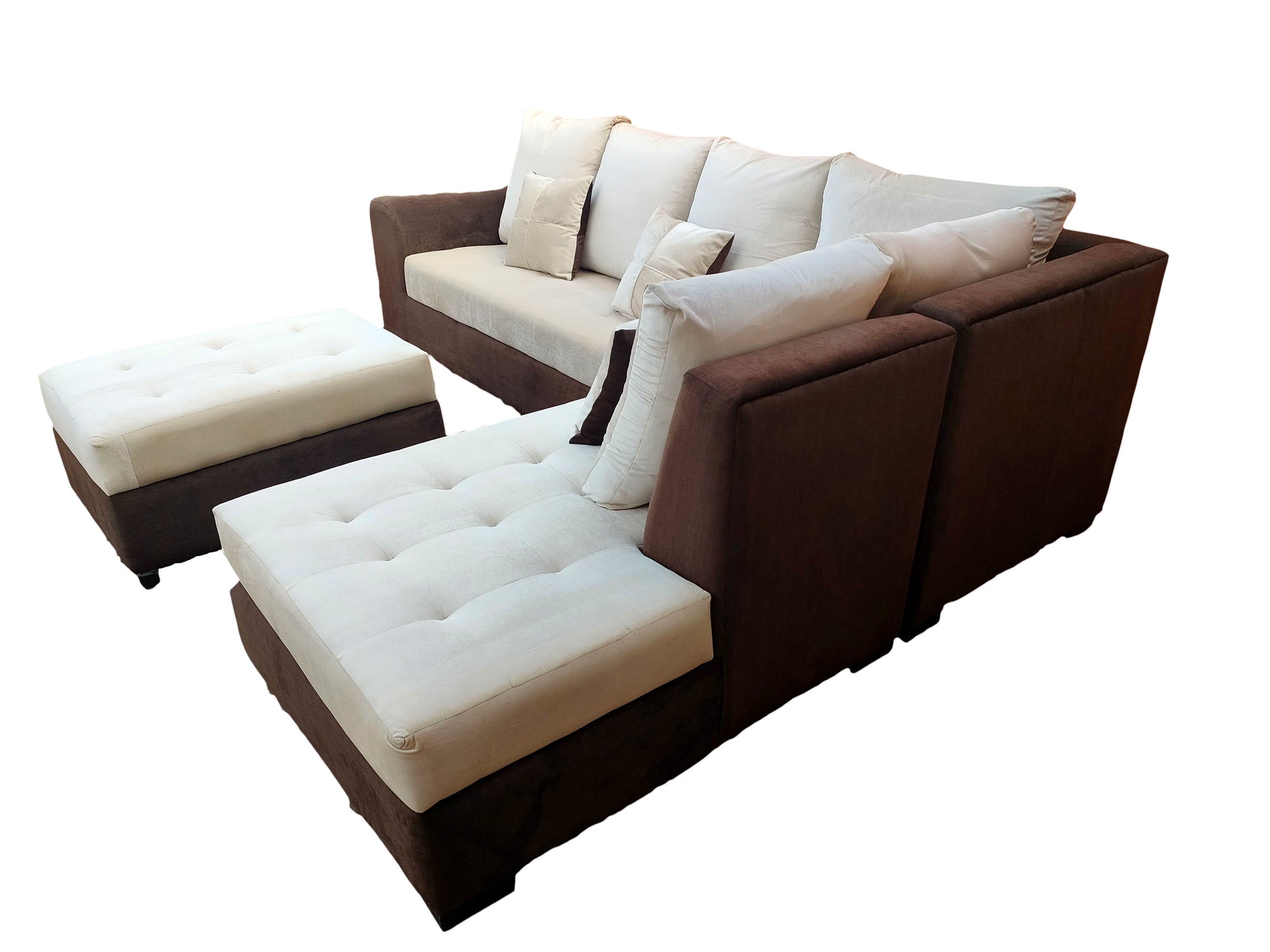 Standard Designer L Shape Fabric Sofa Set