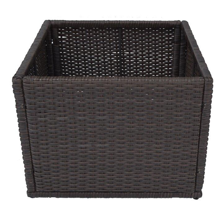 Straight Rattan Planter Box
