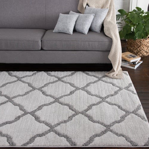Structure Pipestone Buff Area Rug - 6ft 7in X 9ft 6in - White And Cloud Gray