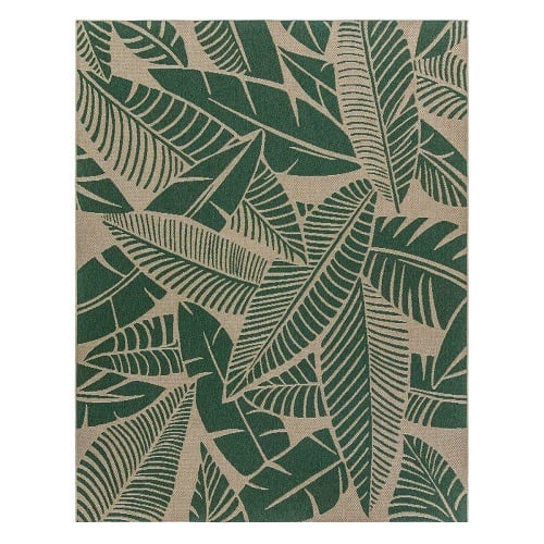 Studio By Brown Jordan, Hermosa Green Rug 5 Ft. 3 In. X 7 Ft. 5 In