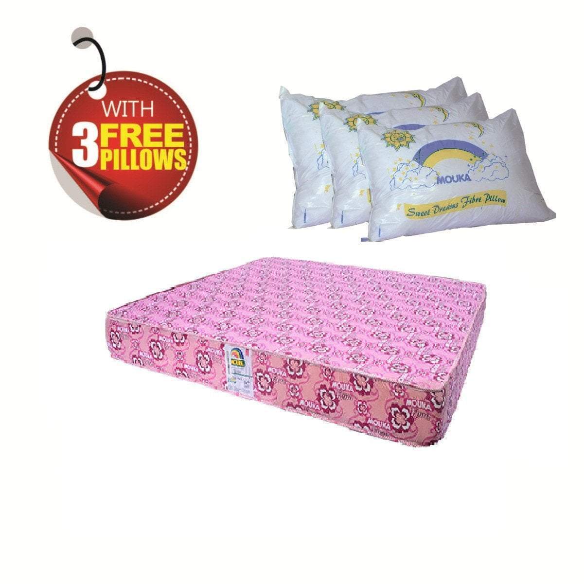 Super Flora-757218 Mouka Mattress- L 6ft x W 6ft x H 18"(Lagos Only)