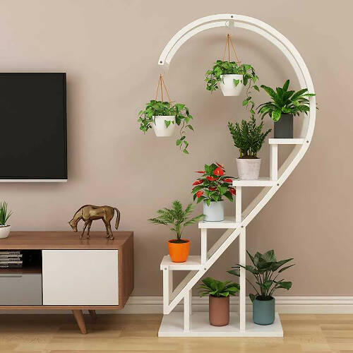 Curved 4-Tier Plant Stand Bonsai Display Shelf