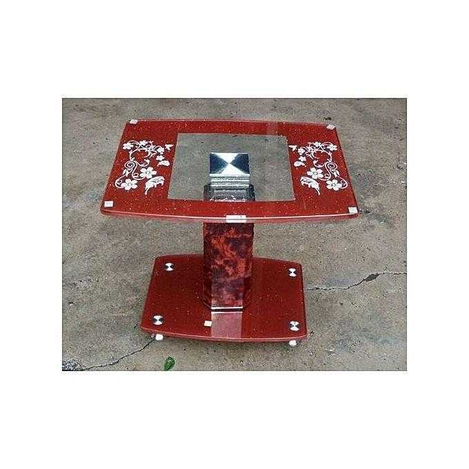 Tempered Glass Side Stool Coffee Table