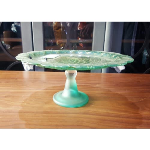 Turkish Handmade Etched Glass Compote/candy Glass Dish