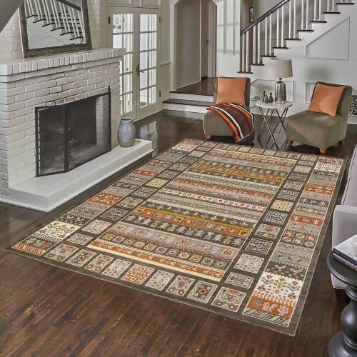 Gertmenian Karina Area Rug - Trogir Brown - 6 Ft. 6 In. X 9 Ft. 6 In. (198cm X 290cm)