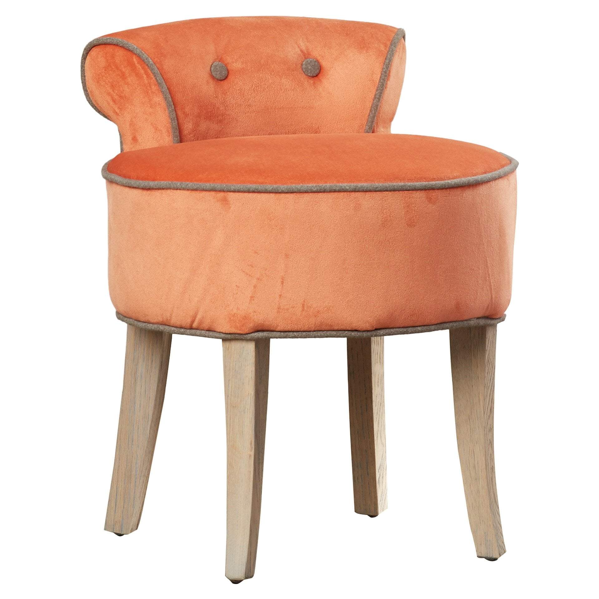 Vanity Chair Wood Legs (Orange) Home Office Garden | HOG-HomeOfficeGarden | online marketplace