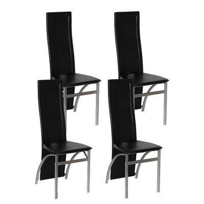 Vida - 4 Dining Chairs Steel - Black