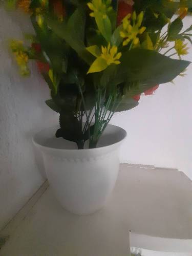 White flower pot/vase
