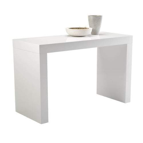White N-Shape Counter Table
