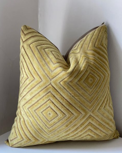 Yellow Pattern on Blend Pillow