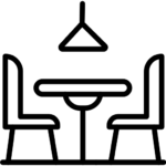 Dining table and chairs category icon
