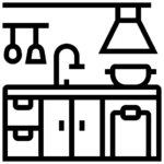Kitchen furniture and storage category icon