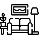 Living room furniture category icon