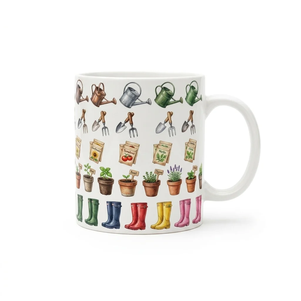 Sainsbury His Gardening Mug - 4 Set – main product view