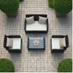 Outdoor Patio Rattan Chair 4 Pieces – product view 3