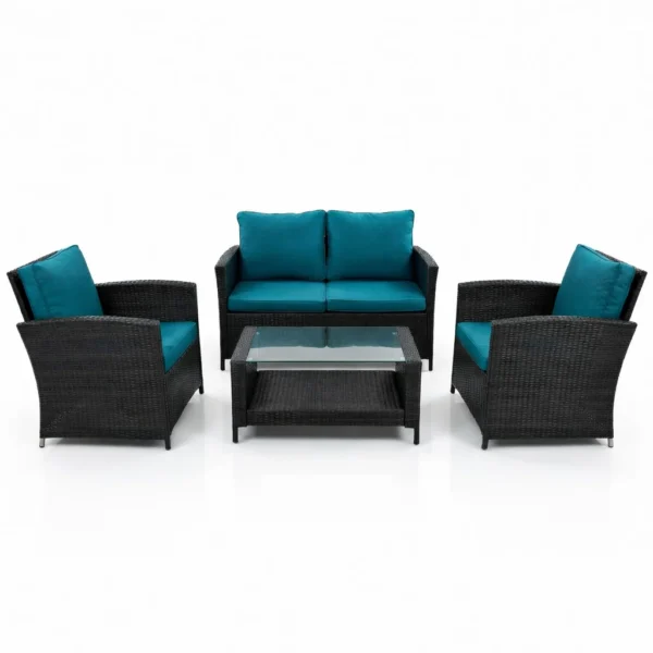 Outdoor Patio Rattan Chair 4 Pieces – main product view