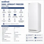 Vestfrost 344ltr Upright Freezer, White Finish – product view 4