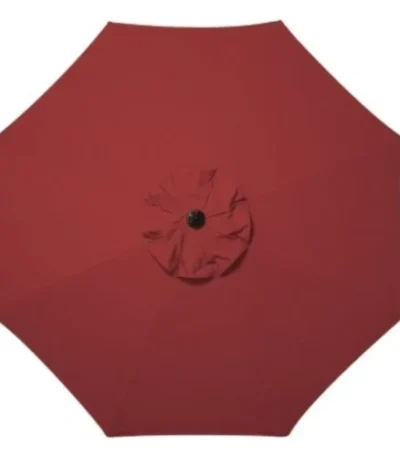 10' Aluminum Umbrella With Durable Sunbrella Fabric - Red – main product view