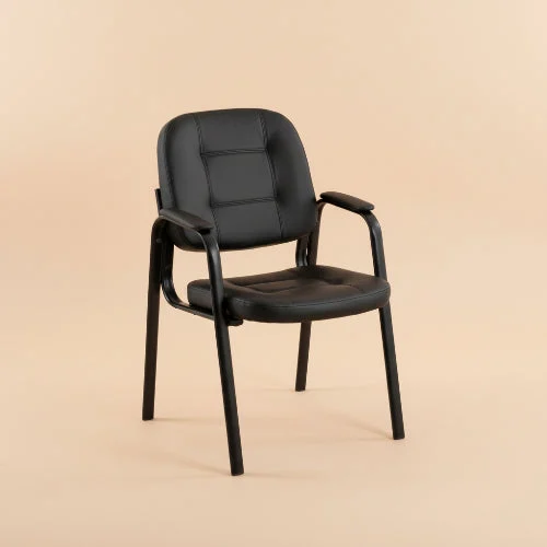 Easy XL 4L leather visitor chair - front product view