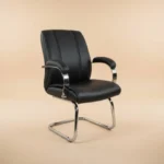 White House fixed office visitor chair - front product view