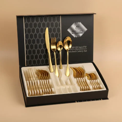 24pcs Dinnerware Set Stainless Steel Tableware Set – main product view
