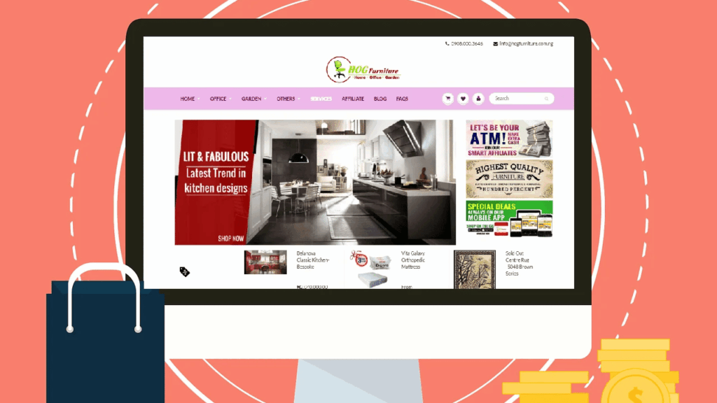 HOG Furniture online store showcasing furniture and home furnishing options for convenient shopping.