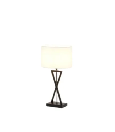 Ultimate Table Lamp – table lamp with geometric black frame and cream rectangular shade