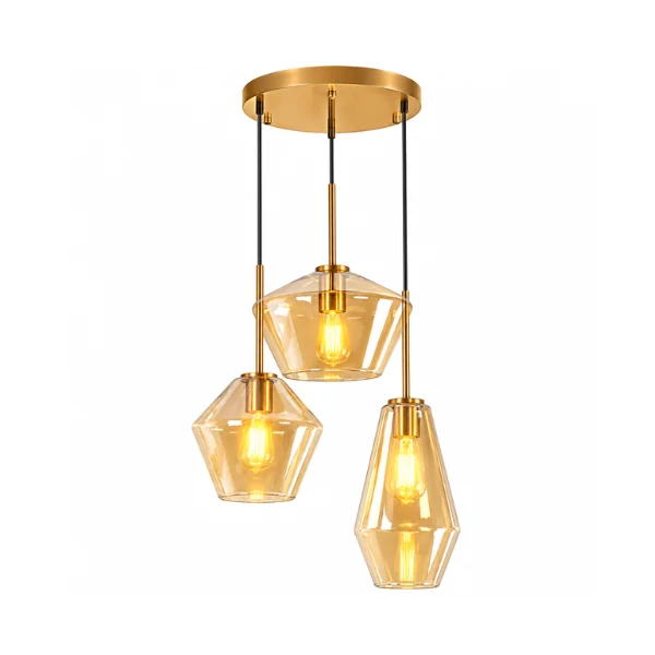 3 in 1 Amber Chandelier