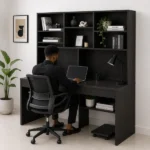 1.5M Desk Bookcase Combination Desk – product view 2