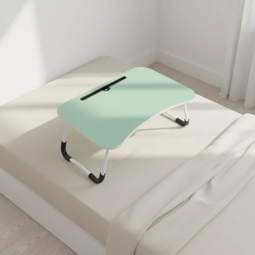 Adjustable Foldable Laptop Bed Table/Desk Green – main product view