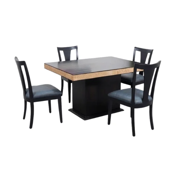 Wood Top Dining Set (Black) – main product view