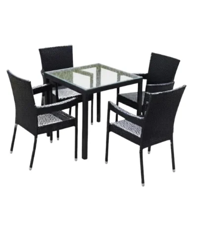 Panoma Rattan 4 Seater Square Table Garden Furniture Set – main product view