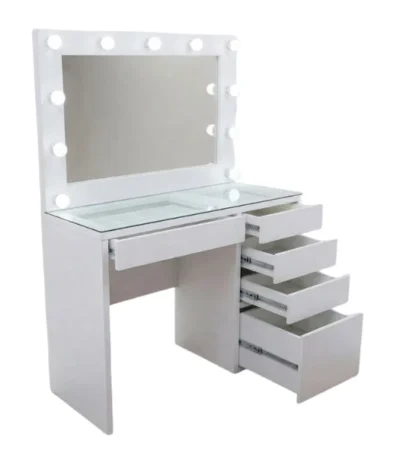 Vanity Dresser With 5 Chest Drawers Mirror – main product view
