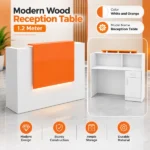 Modern Wood Reception Table - 1.2m orange
