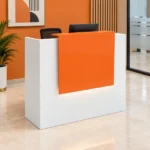 Modern Wood Reception Table - 1.2m orange
