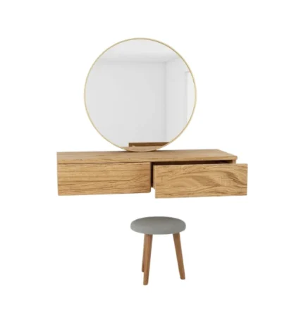 Vee Vanity Set (Light-Oak) – main product view
