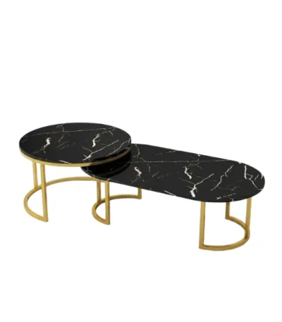 Faux round+oval marble table 120cm - main product view