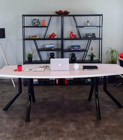 8 Seater Conference Table with Metal Legs - main product view
