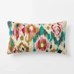 Artistic Accents Decorative Beaded Throw Pillow - Rectangular - Multicolored -18in × 11in – main product view