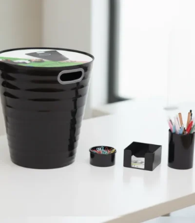 Ark Office Collection Set – Dustbin, Pen Stand, Clip Holder & Memo Holder - main product view
