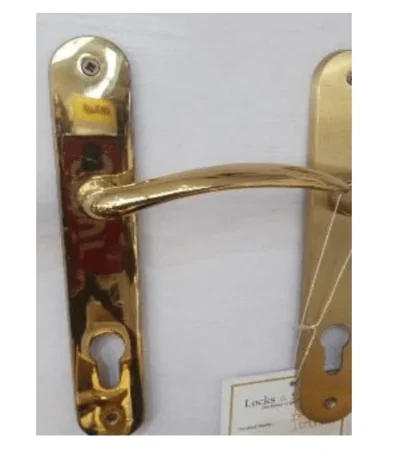 Fadex 135 Polished Brass Door Lock - main product view