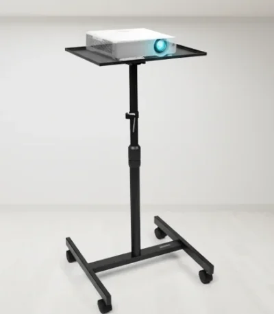 Height Adjustable Single Shelf Projector Stand With Trolley – main product view