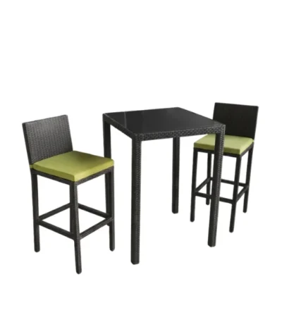 Alika Outdoor Rattan Bar Table and Chair Set - main product view