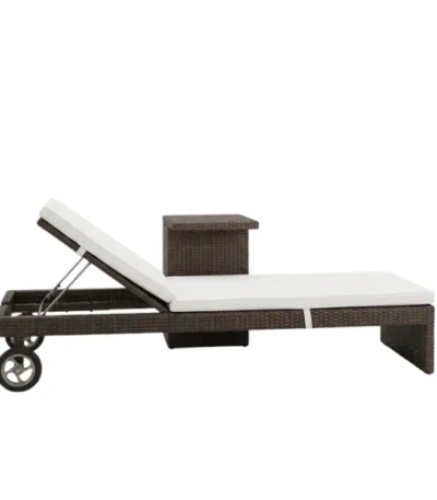 2 Piece Outdoor Poolside Patio Chaise Lounge Rattan Set - main product view