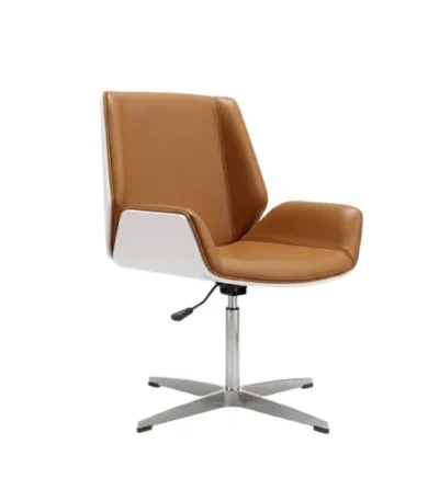 Leather Executive Upholstered Office Chair Low Back Adjustable Height - main product view