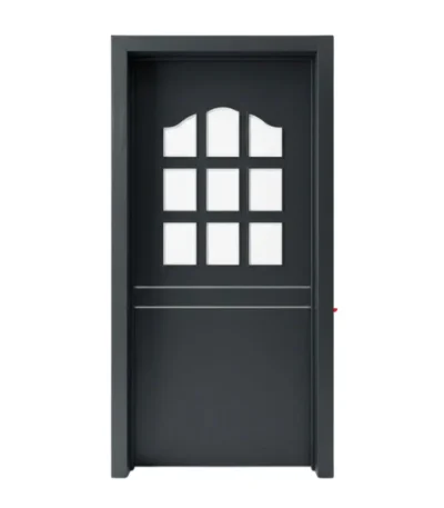 3/7FT Modern Black Decorative Glass Kitchen Door – main product view