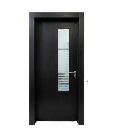HDF Modern Blackwood Vertical Glass Interior Door – main product view
