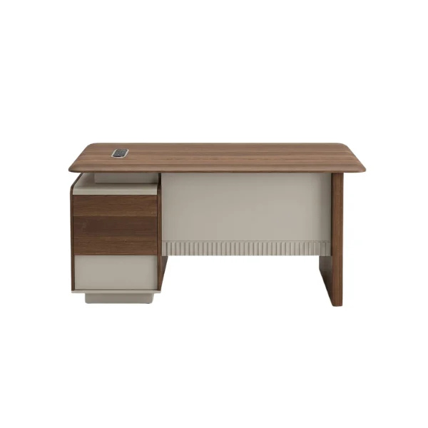hog-furniture-modern-walnut-beige-executive-office-desk Modern Walnut Beige Executive Office Desk 1.6 Meters – main product view