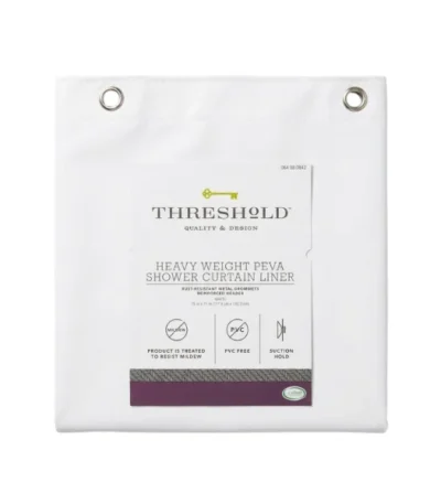 Threshold Heavy Weight PEVA shower curtain liner – main product view